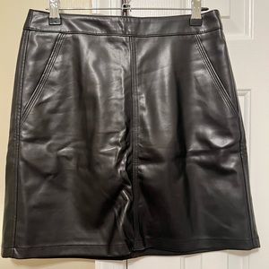 Loft Imitation Leather Skirt, Size 2